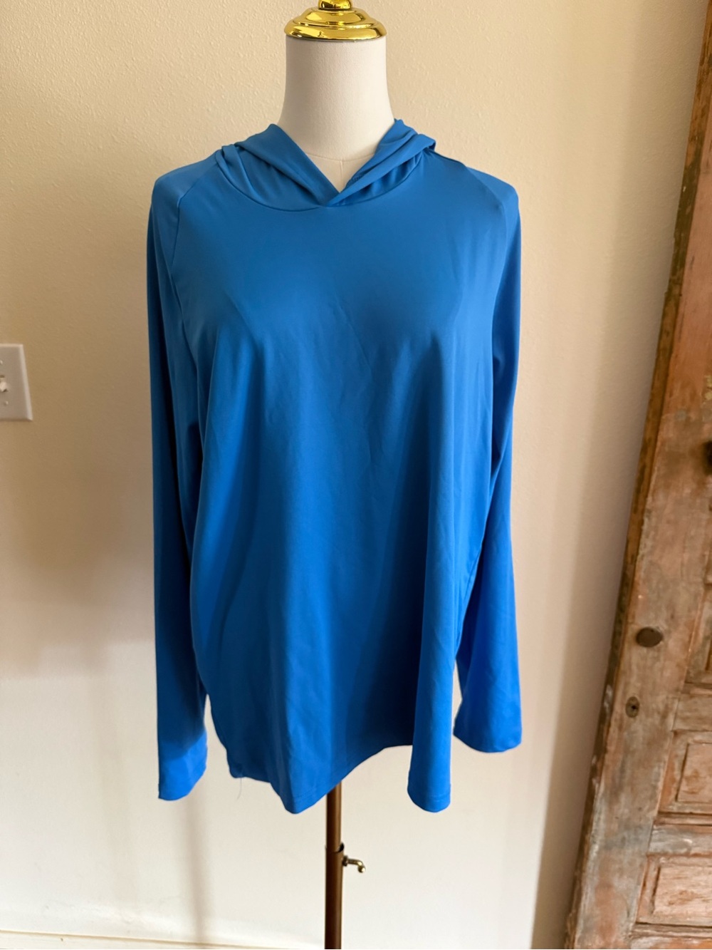 George Men's Bright Blue Crewneck Hooded Sweater